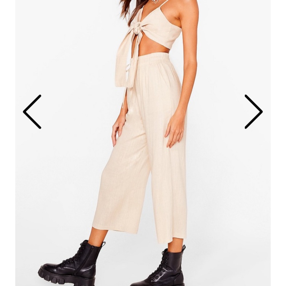 INVENTORY CLEAROUT Nasty Gal Linen Culotte Capri S